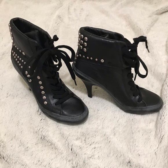 Ash high heel Sneakers with studs   NWOT - Picture 16 of 16